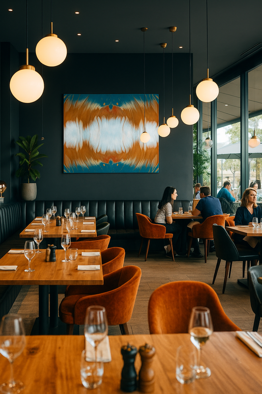 Oceanic Serenity: Abstract Fluid Art Print | Vibrant Coastal Vibes