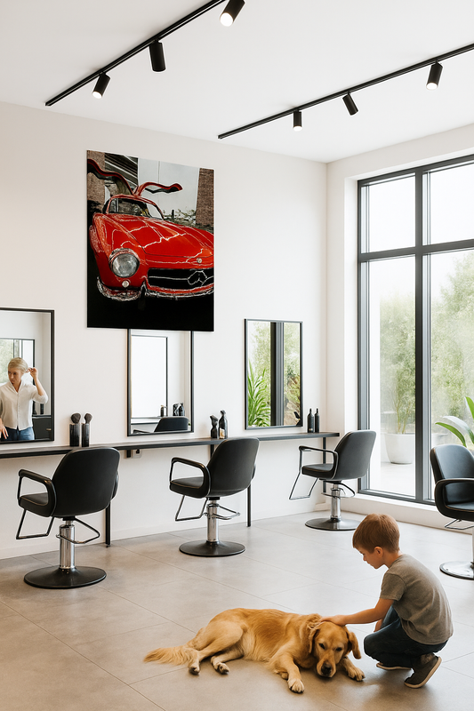 Mercedes-Benz 300 SL Gullwing | Red Vintage Sports Car