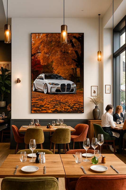 Autumn Drive" - BMW M3 G80 Art Print