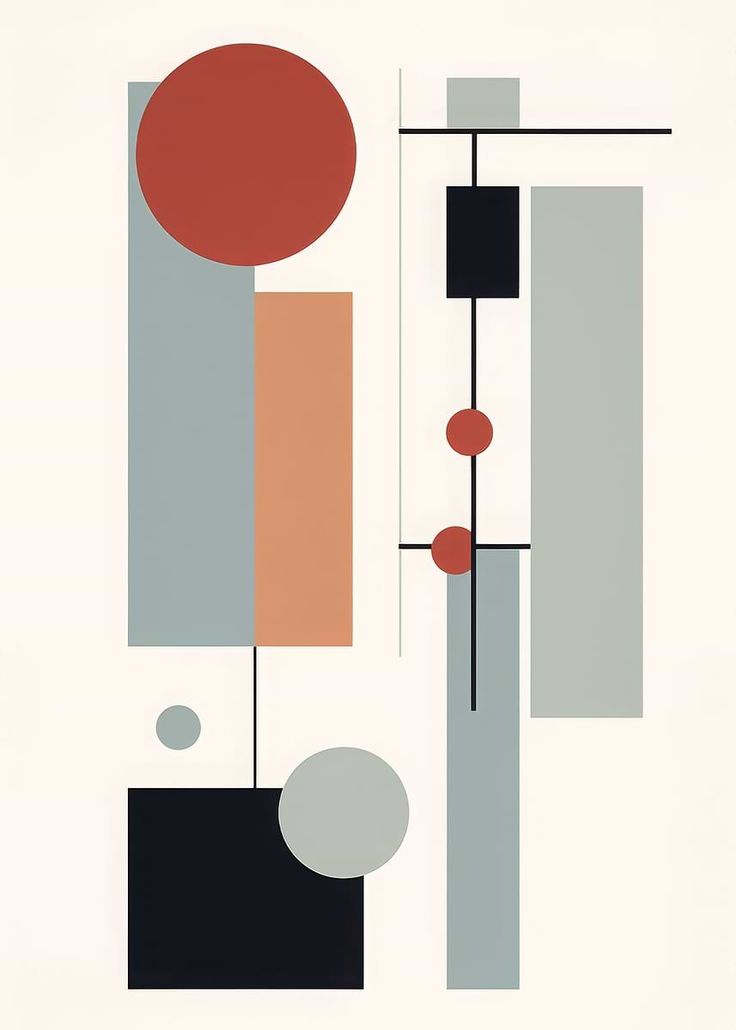 "Deconstructed Balance" - Modern Abstract Geometric Wall Art