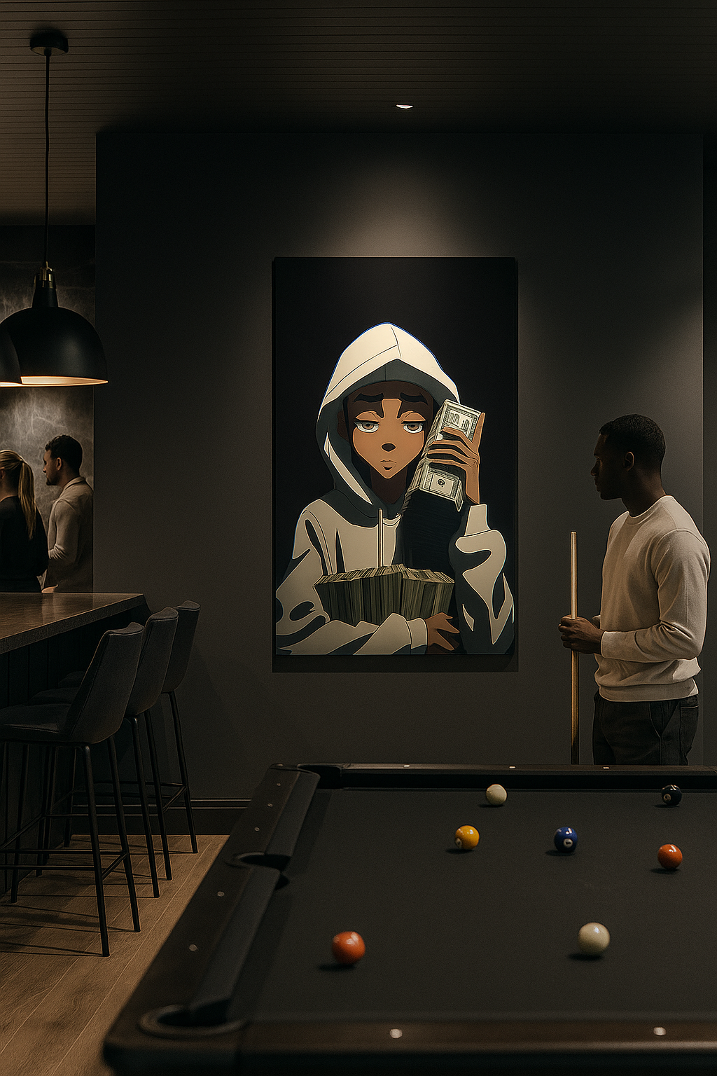 Money Moves – Streetwear Anime Art Print