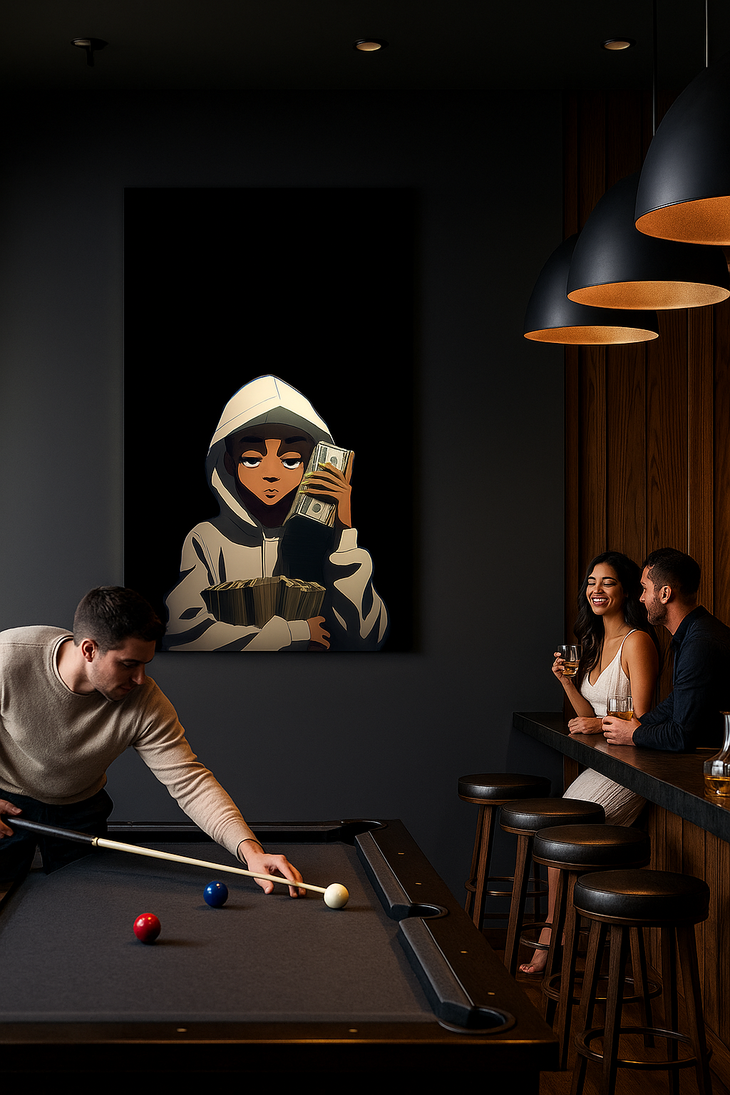 Money Moves – Streetwear Anime Art Print