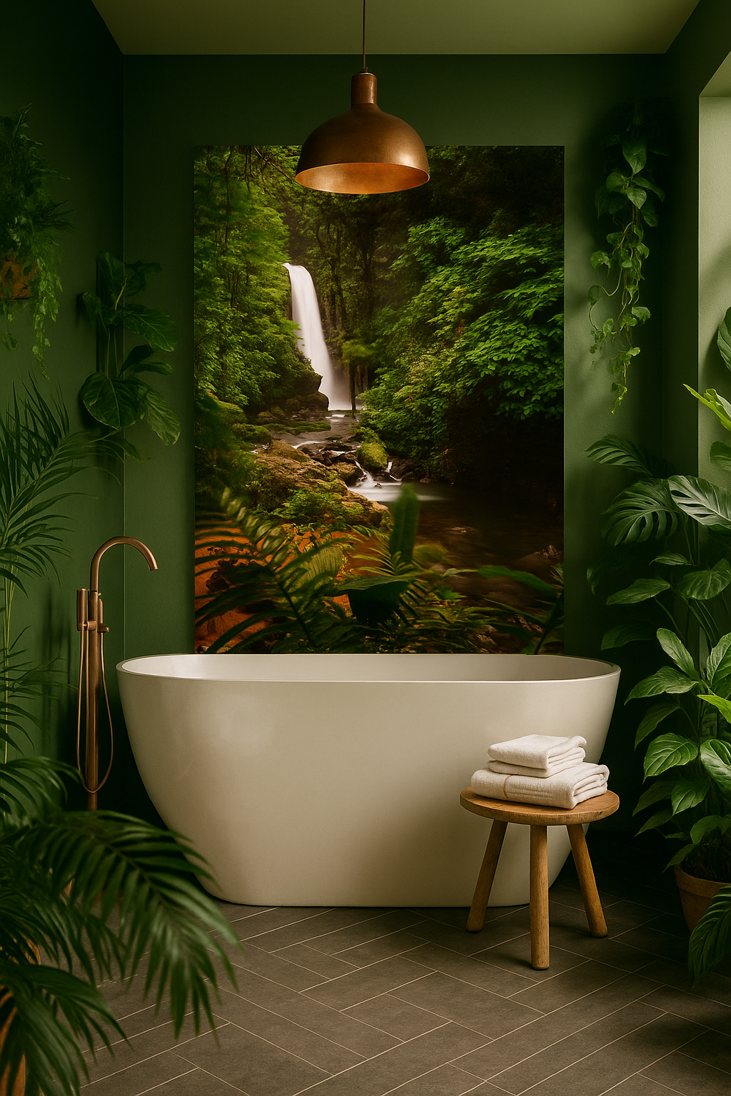 waterfall in a tropical forest