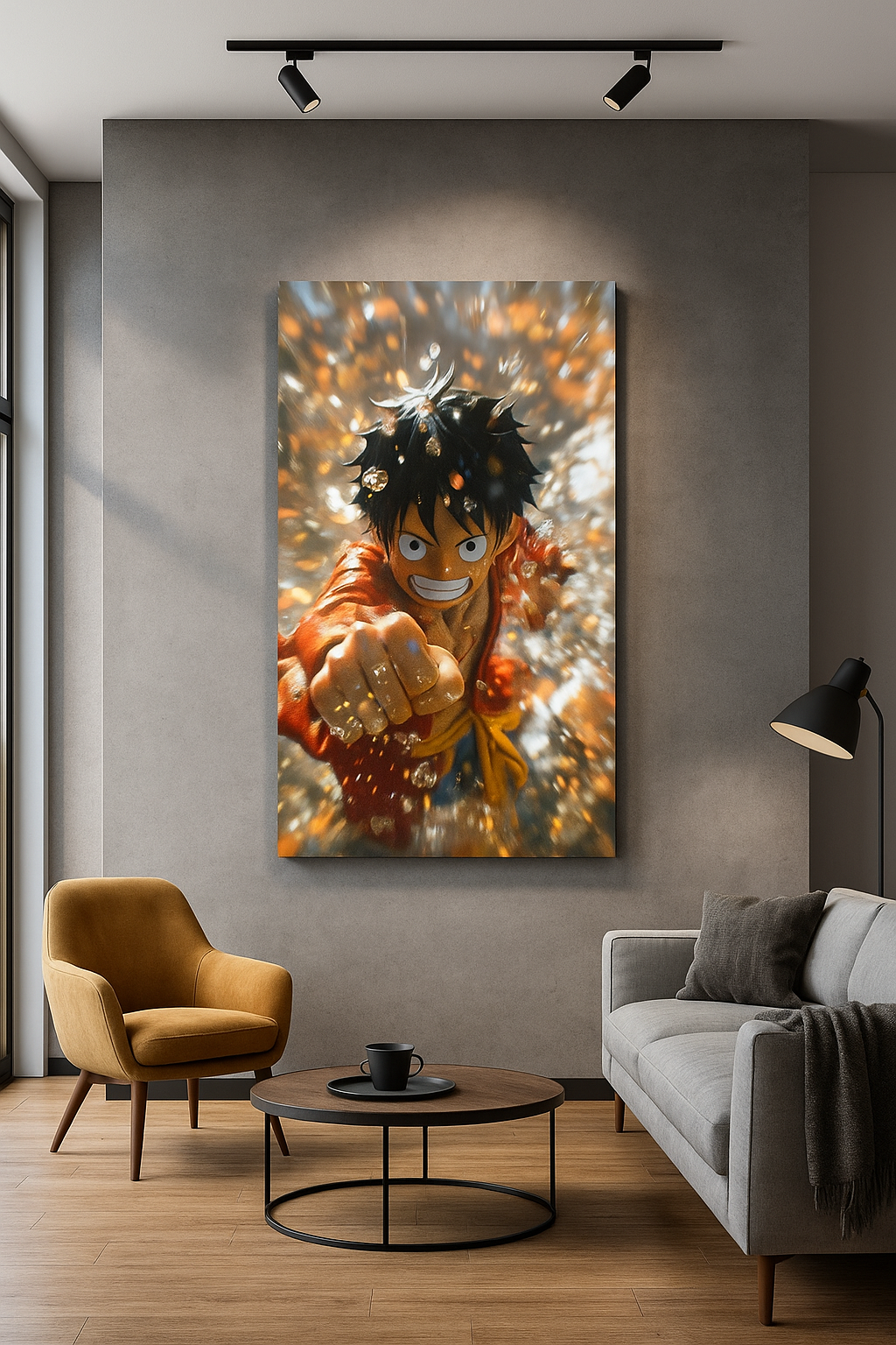 Power Punch – Explosive Anime Canvas Art