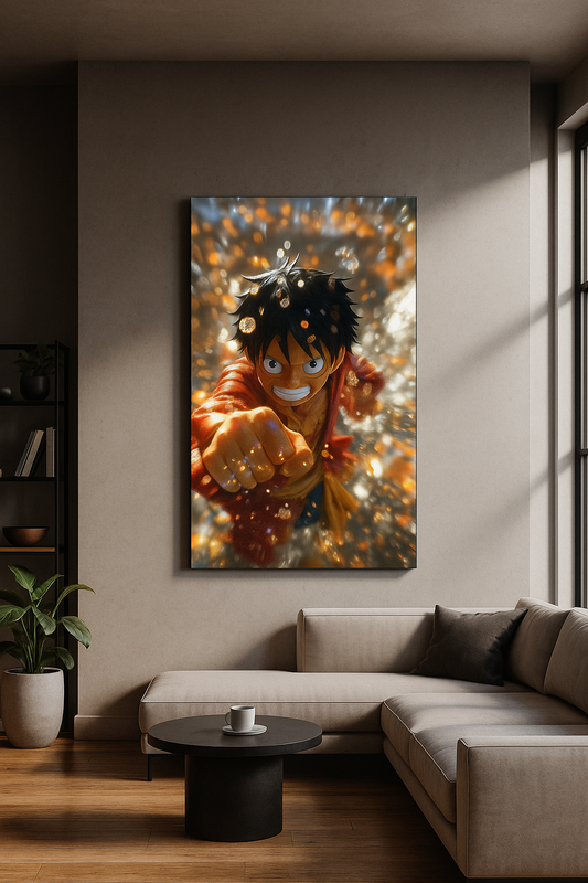 Power Punch – Explosive Anime Canvas Art