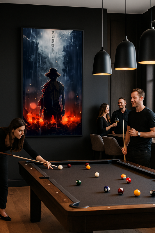 Flames of Resolve – Epic Anime Canvas Art