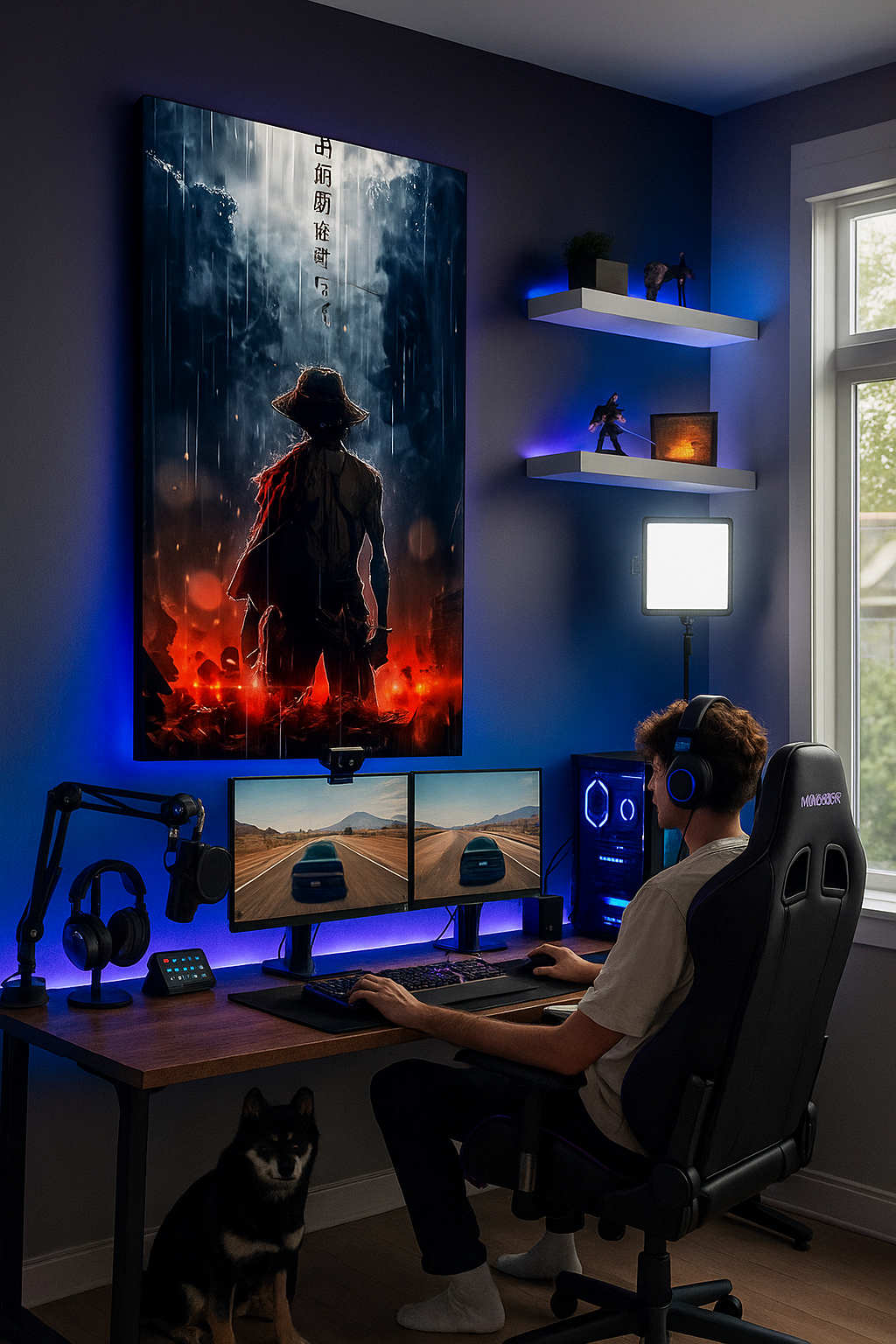 Flames of Resolve – Epic Anime Canvas Art