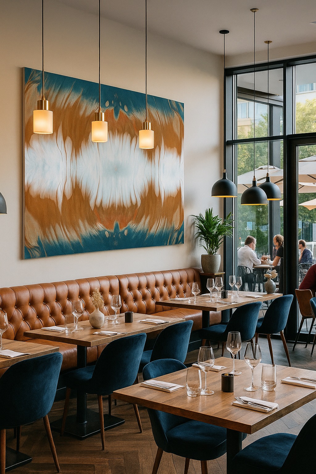 Oceanic Serenity: Abstract Fluid Art Print | Vibrant Coastal Vibes