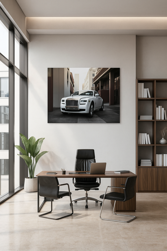 Elegance in Motion: Rolls-Royce Art Print | Luxury on the Streets