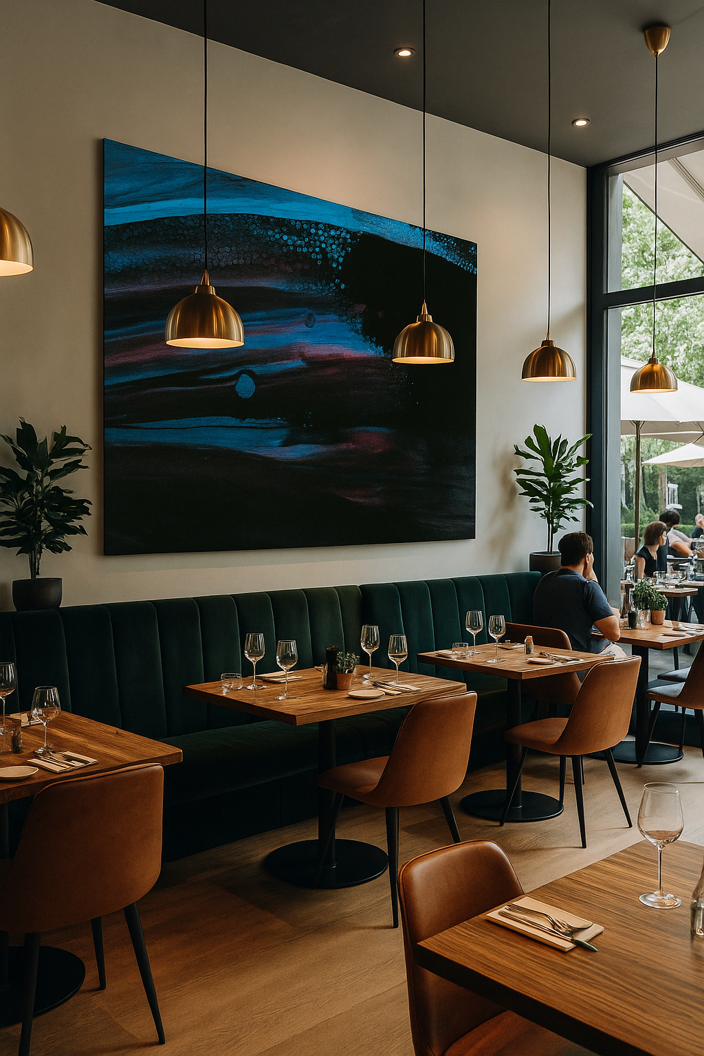 Celestial Dreams: Abstract Fluid Art Print | Cosmic Elegance