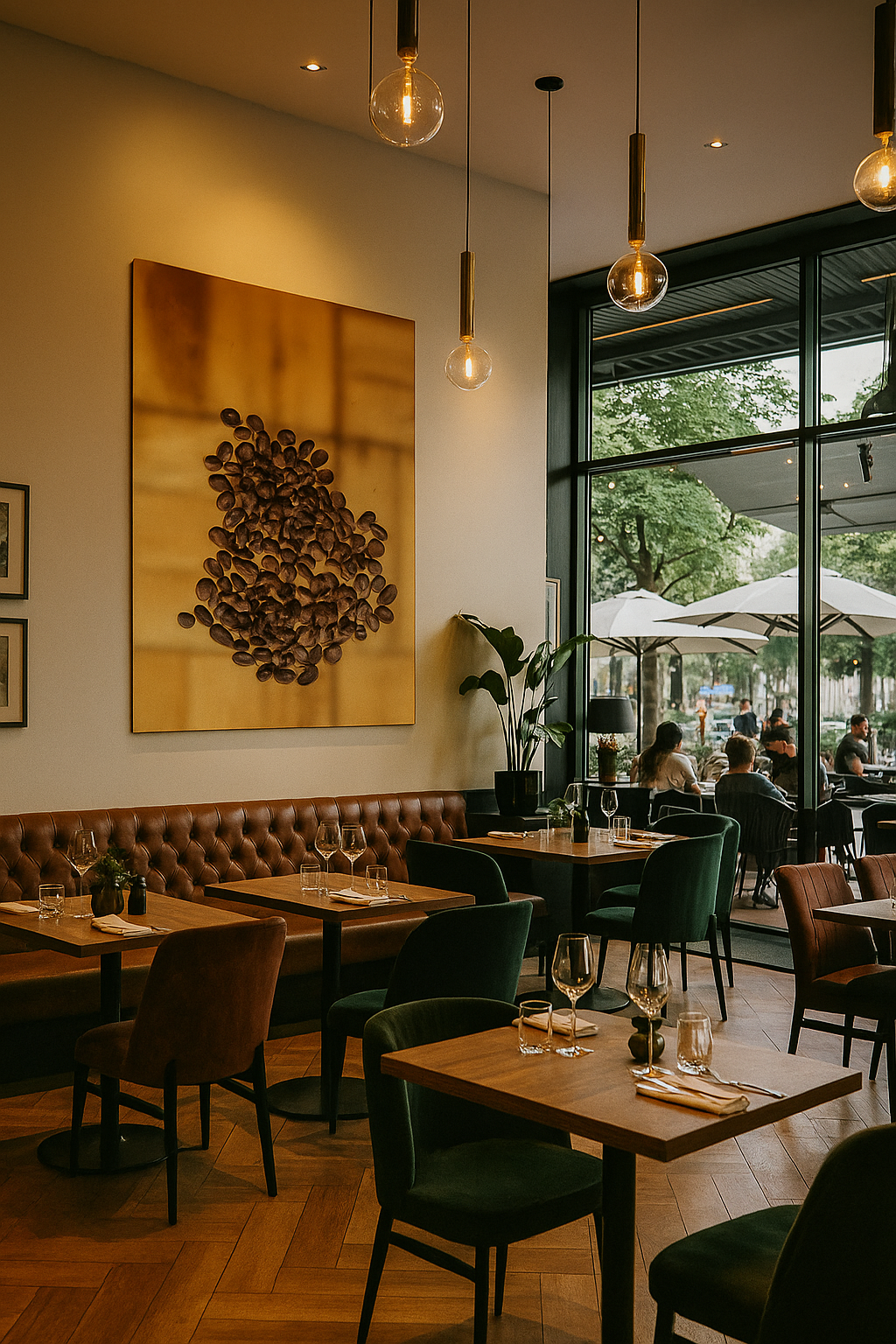 Coffee Love: Heart-Shaped Coffee Beans Art Print | Warm and Inviting