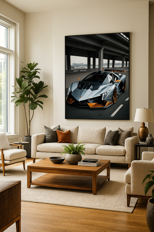 Lamborghini Hypercar with Orange Accents | High-Performance Sports Car