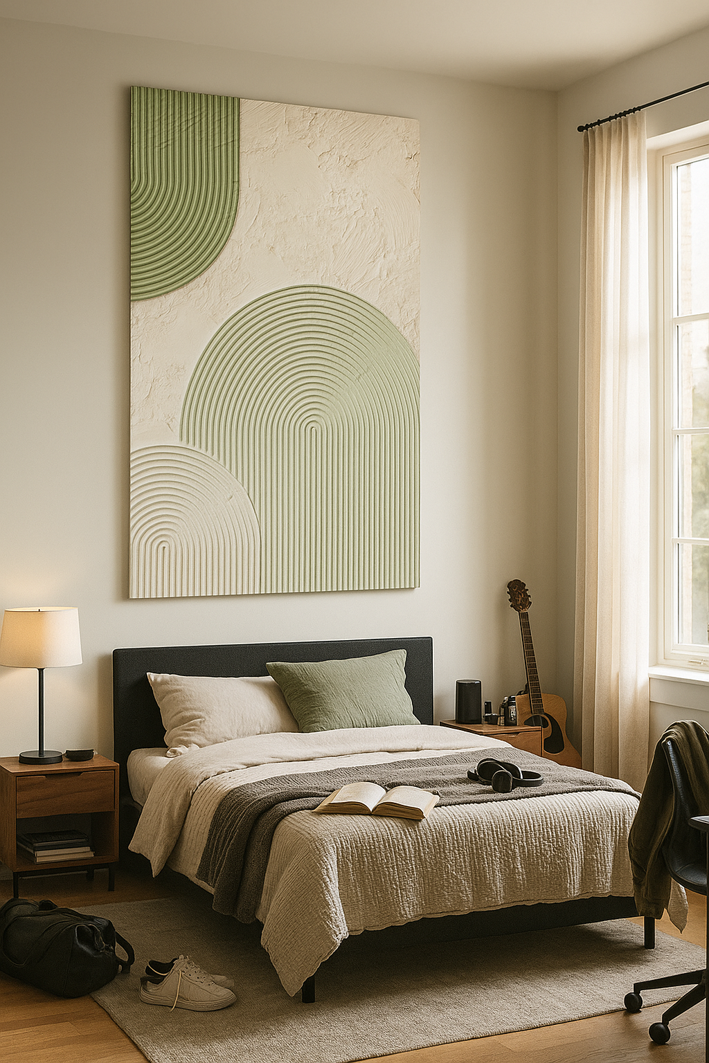 Modern Minimalism: Textured Arch Art Print | Earthy Tones & Organic Lines