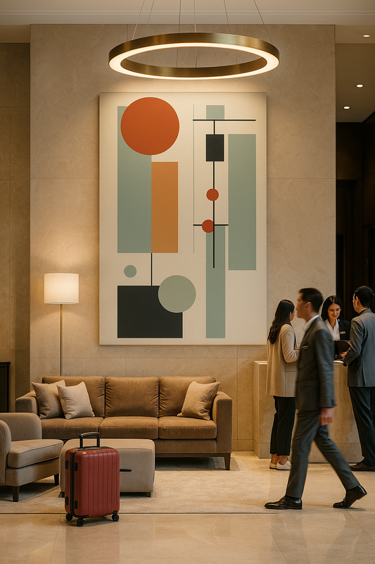 "Deconstructed Balance" - Modern Abstract Geometric Wall Art