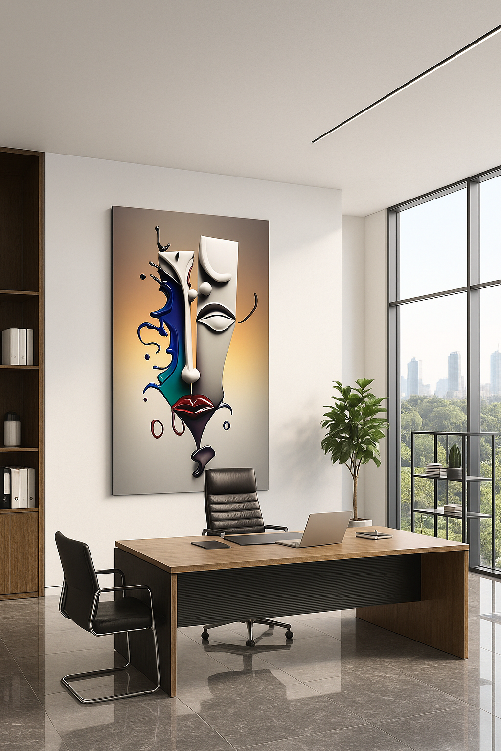 "Liquid Emotion" - Surreal Abstract Face Art Print