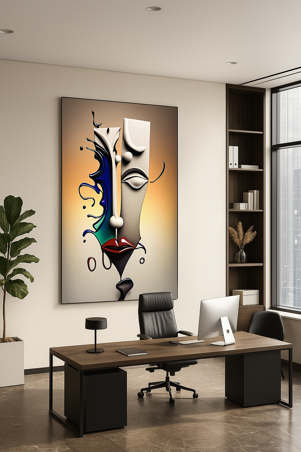 "Liquid Emotion" - Surreal Abstract Face Art Print