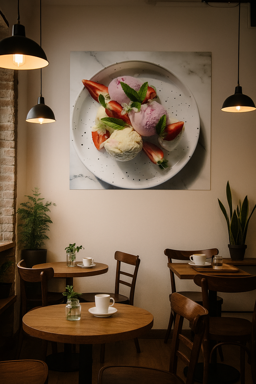 Ice cream on your plate