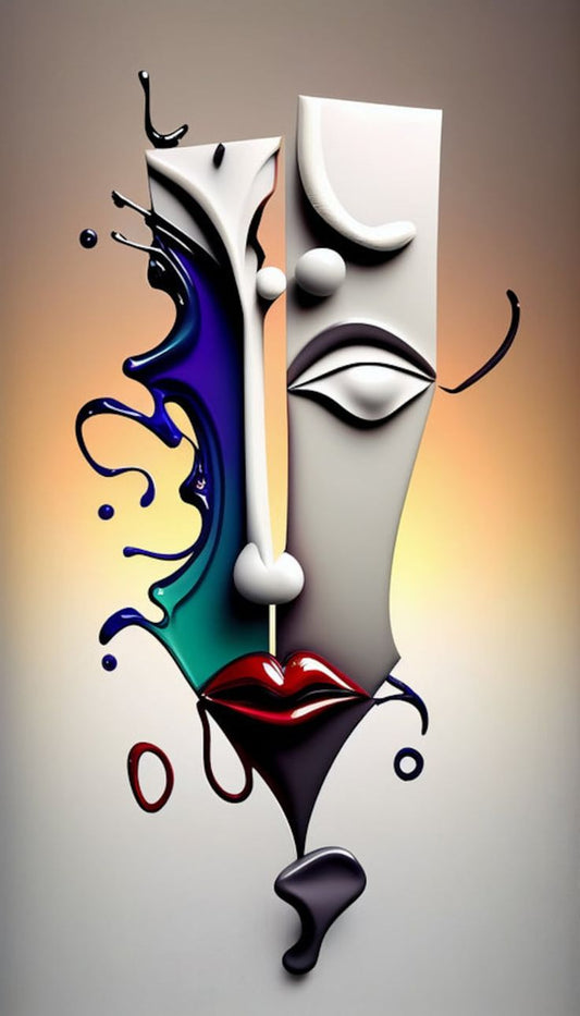 "Liquid Emotion" - Surreal Abstract Face Art Print