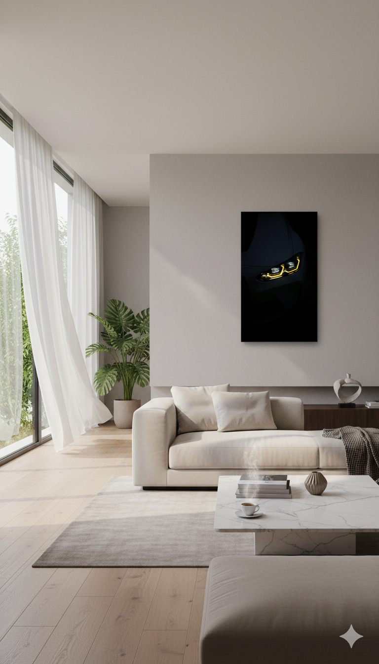 LED Car Headlight with Yellow DRL | High-Performance Automotive Lighting