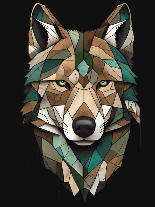 Geometric Wolf Art | Low-Poly Animal Portrait Print