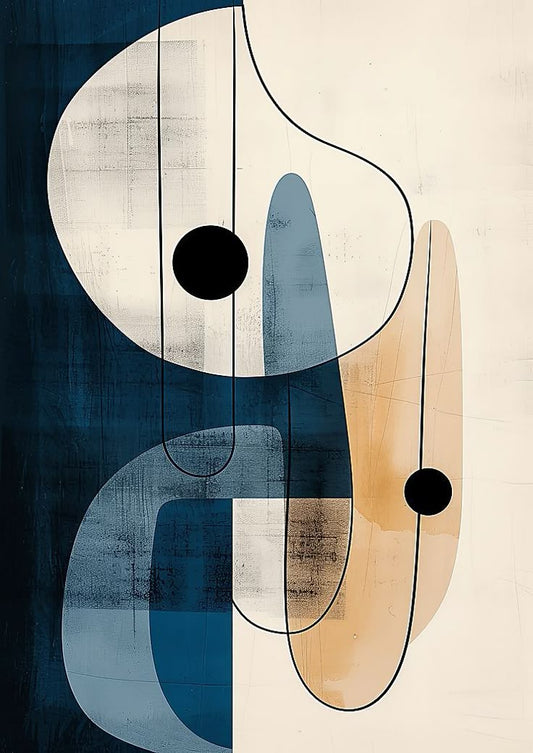 Abstract Harmony: Modern Geometric Art Print | Minimalist Wall Decor