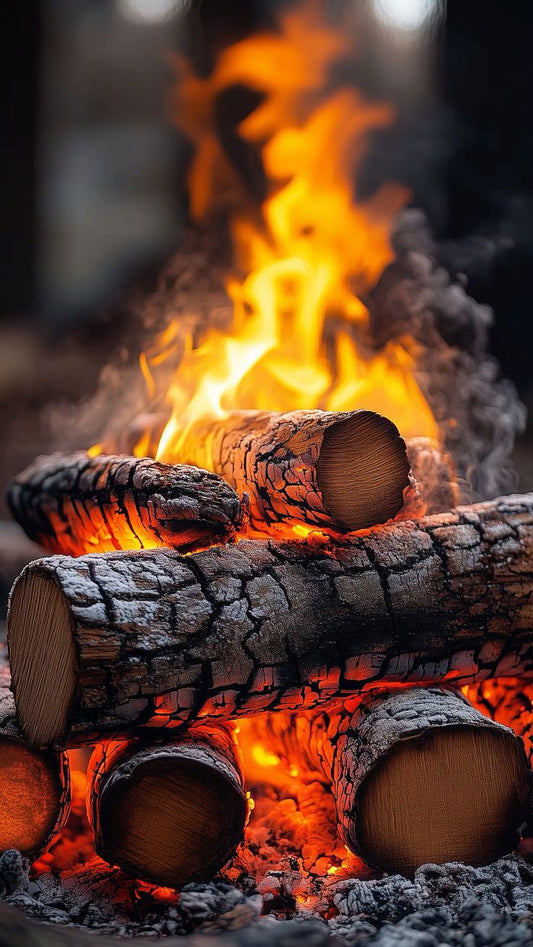 Cozy Campfire Glow Digital Art Print