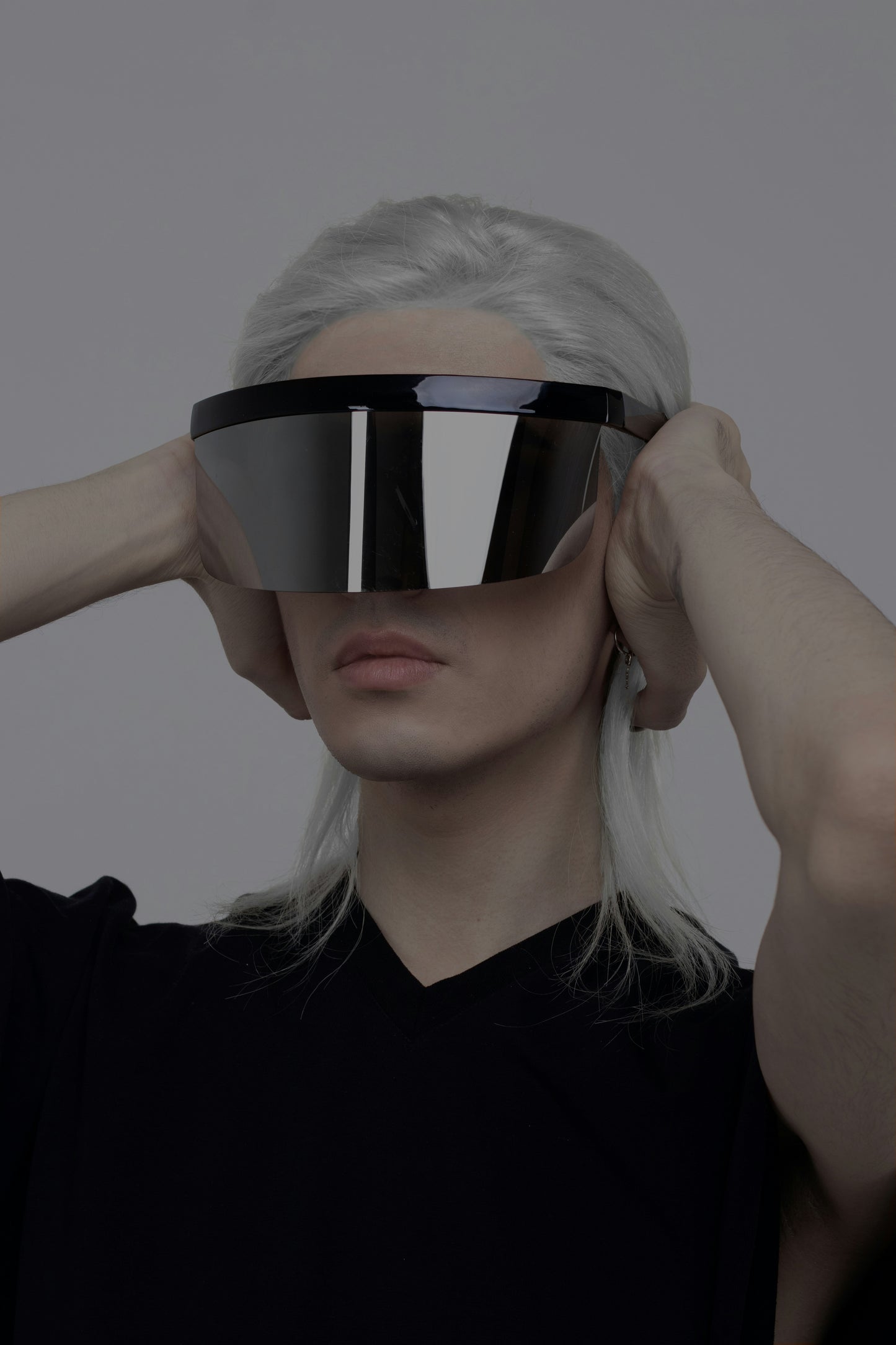 Future Vision: Futuristic Visor Art Print | Minimalist Sci-Fi Aesthetic