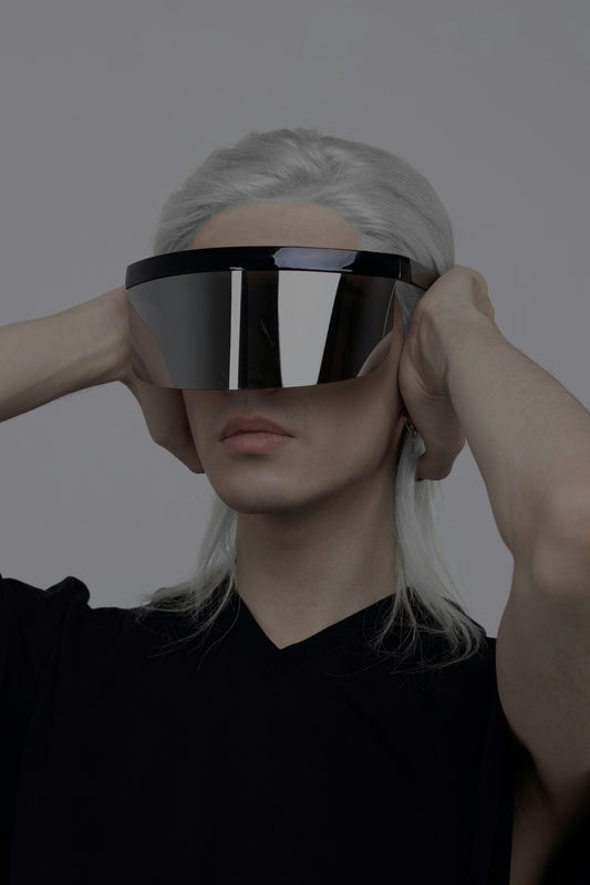 Future Vision: Futuristic Visor Art Print | Minimalist Sci-Fi Aesthetic