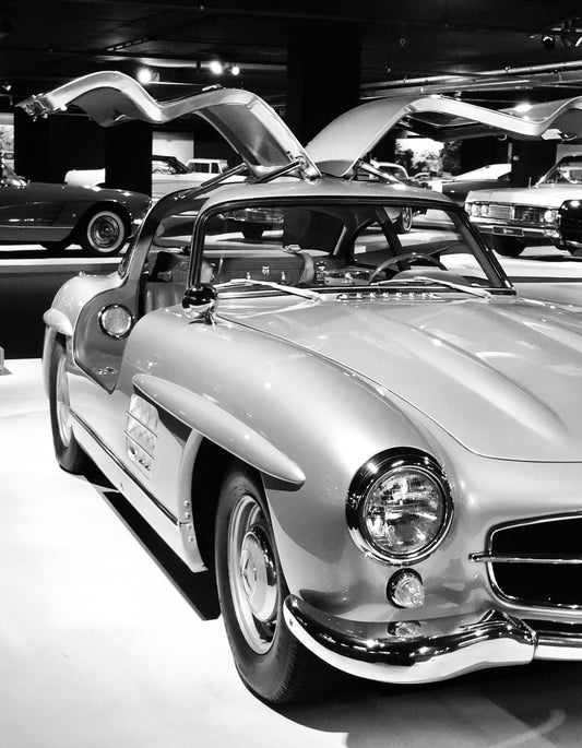 Iconic Elegance: Mercedes-Benz 300 SL Gullwing Art Print | Classic Automotive Mastery