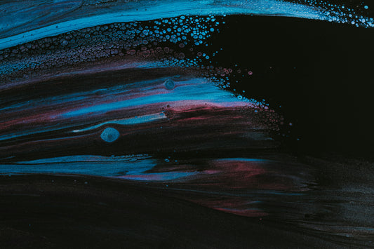 Celestial Dreams: Abstract Fluid Art Print | Cosmic Elegance