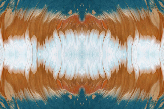 Oceanic Serenity: Abstract Fluid Art Print | Vibrant Coastal Vibes